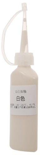Veemoon Dimensionale 3D unterglasurfarbe Weiß 40 Ml Plastische Keramikfarbe für Ton Präzise Reliefdekoration und Künstlerische Gestaltung
