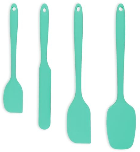 3 Pièce Spatule Patisserie Silicone,Ustensiles à Patissier Alimentaire Antiadhésive Flexible,Petit outil Cuisson et Mélange,Bleu Ciel Accessoires d'outils Cuisson,pour Cuire