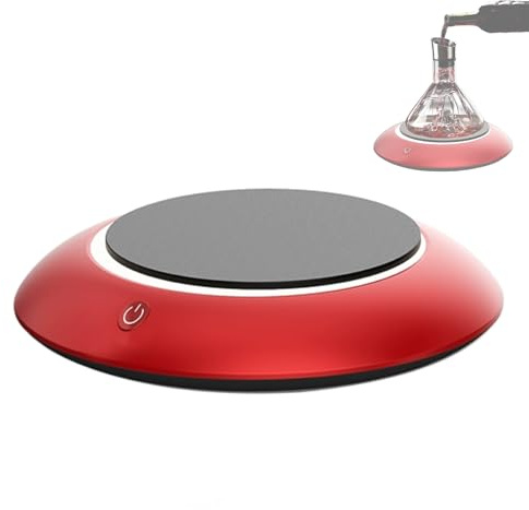 Decanter elettrico per vino, aeratore automatico rotante, capacità massima 750 ml, con illuminazione ambientale, rimovibile e lavabile (rosso)