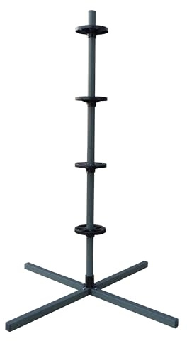 Relaxdays Reifenständer für 4 Reifen mit Felgen, Reifenlager bis 120 kg, HBT: 131,5x66x66 cm, Räderregal, Stahl, grau