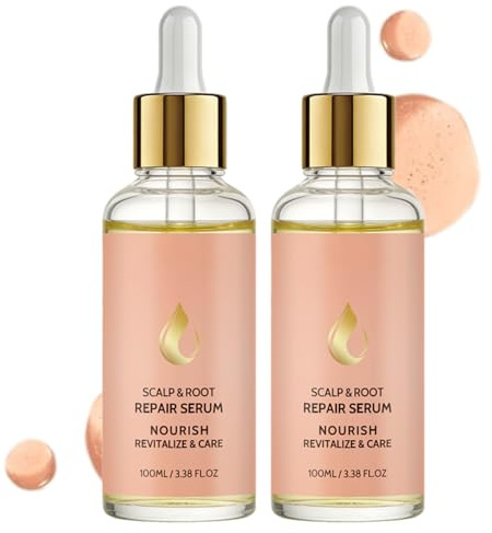 Avancerat Hårväxtserum för Kvinnor och Män, Dagligt Hårbottensserum för Tunt Hår och Håravfall, Närande Rotstöd med Pro-Vitamin B5 och Niacinamid, Lätt och Icke Fet (2pcs)