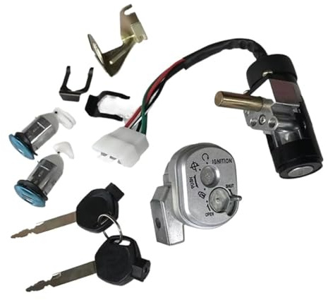 Llave de Encendido para 100 125 para GY6 125 Juego Llave Interruptor Encendido 5 Cables Juego Cerradura Interruptor Eléctrico Motocicleta Scooter Cerradura de Encendido(30MM)