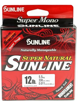 Sunline Super Natural Monofilament Fishing Line (Natural Clear, 12-Pounds/330-Yards)