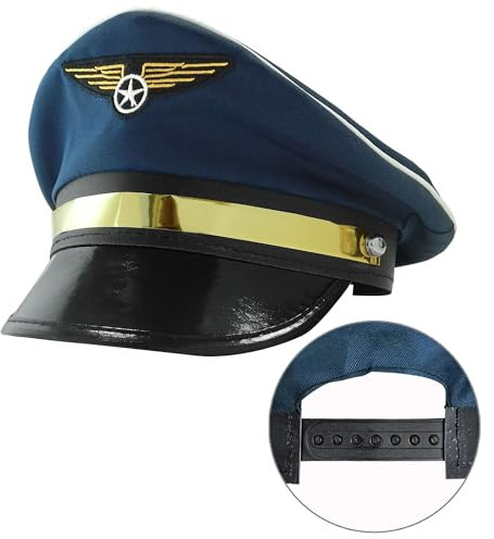 W WIDMANN MILANO Party Fashion 3326P - Pilotenmütze, verstellbarer Umfang, Kostümaccessoire, Karneval, Mottoparty