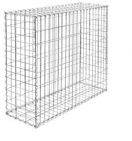 WilTec Gabion Basket 100x100x30cm Galvanised Wire Stone Gabion Cage