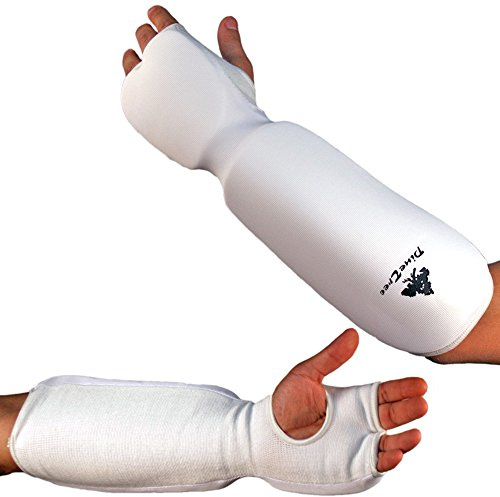 Pine Tree Martial Arts Taekwondo, Karate Training Cloth Fist & Forearm Pad (White, S)