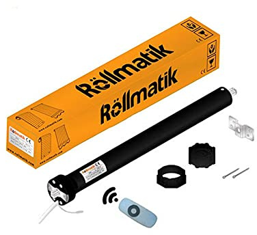 Rollmatik | Motore Per Tapparelle Elettriche Portata 40Kg 20Nm con Telecomando, Finecorsa Elettronici, 6 Fili. Predisposto Per Pulsante SU/GIU Apertura Automatica Persiane