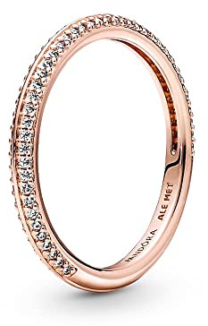 Pandora ME Pavé-Ring, 14-karätig Roségold-vergoldet, mit klarem Cubic Zirkonia