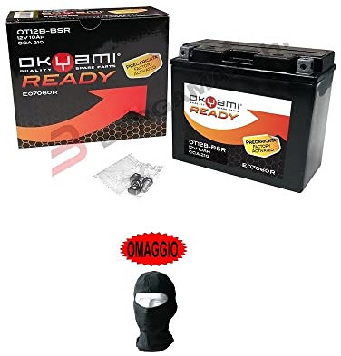 COMPATIBILE CON DUCATI Monster 695 2007-2008 BATTERIA OKYAMI GIA' PRONTA ALL'USO OT12B-BSR CARICA SIGILLATA ATTIVATA IN FABBRICA 10 AH AMPERE 12 VOLT