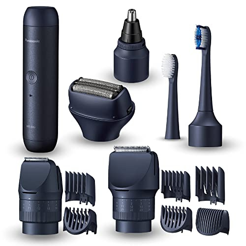 Panasonic MULTISHAPE modulares Körperpflege-System, Bart-/Haartrimmer, Bart-/Haar-/Körpertrimmer, 3-Klingen-Scherkopf, elektrische Zahnbürste & Nasen-/Ohren-/Augenbrauentrimmer Aufzatz, Li-Ionen-Akku