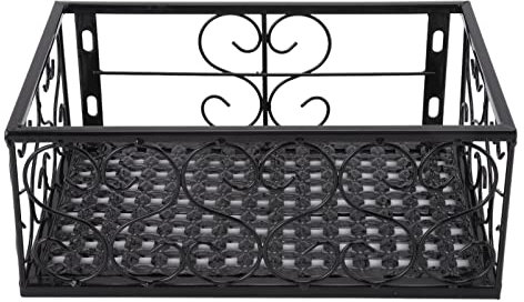 HEEPDD Soporte para Plantas de balcón, Soporte para macetas Estable Decorativo Soporte Fuerte de Hierro para el alféizar de la Ventana (Adecuado para barandillas de 6,5 cm.)
