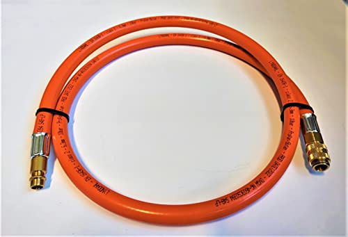 ZaTeChS Gasschlauch Propan Butan | 300cm (3m) | DN 5 Type 21 (Buchse) - RQS Schnellanschluss LKS Anschluß | Propangasschlauch | Gas Hose für Anschluss an eine Gasflasche oder einen Herd
