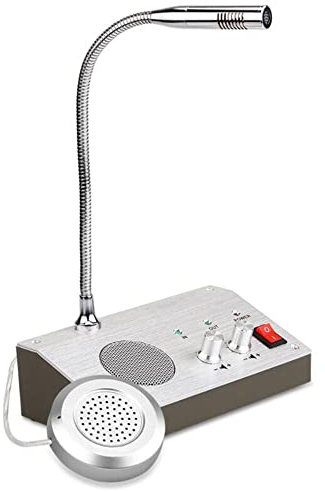 Intercomunicador de mostrador de Doble vía, Sistema de Altavoces de Ventana de interfono de mostrador Intercomunicador de mostrador de Doble vía para hoteles de restaurantes bancar