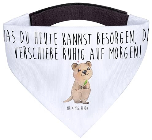 Mr. & Mrs. Panda Hundehalstuch L Quokka Happy - Geschenk, Niedliches Tier, Dinge Erledigen, Halstuch Für Hunde, Hund, Verschieben, Aufschieberitis, Kleine, Schal, Bandana, Lustiger Spruch