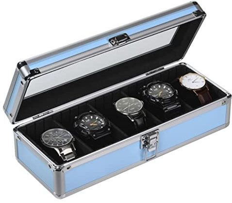 AMYSTY Uhrenkoffer Uhrenrolle Uhrenbox Uhrenschatulle Uhren-Aufbewahrungsboxen Uhrenetui Für Herren Uhrenetui Display-Organizer-Boxen Uhren-Organizer Uhrenetui Uhren Aufbewahrungsbox