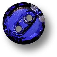 6er Set kobaltblau glitzernde, kleine Glasknöpfe - perfekt als Blusenknöpfe, Kinderknöpfe oder Schmuckknöpfe. Ø: ca. 10mm!