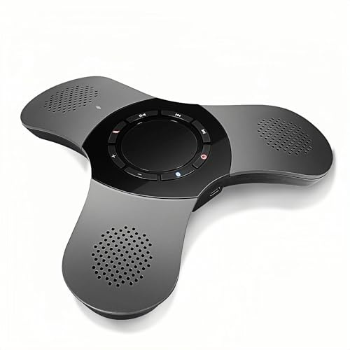 Altavoz Bluetooth para conferencias con micrófono y Pastilla de Voz Premium de 360°, Altavoz USB-C para Oficina en casa para Equipos/Zoom, micrófono y Altavoz omnidireccional con cancelación de Ruido