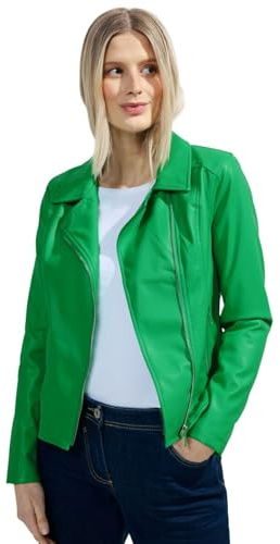 Cecil TOS PU-bikerjacka för kvinnor, celery green, L