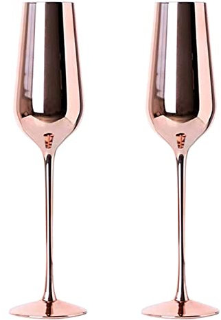Copas De Vino Personalizadas 2 unids Exquisito Elegante Oro-Oro práctico de pie Copa de Vino Copa de Vino Copas de hogar Copa de champán for Fiesta Festival de la casa Copas De Vino