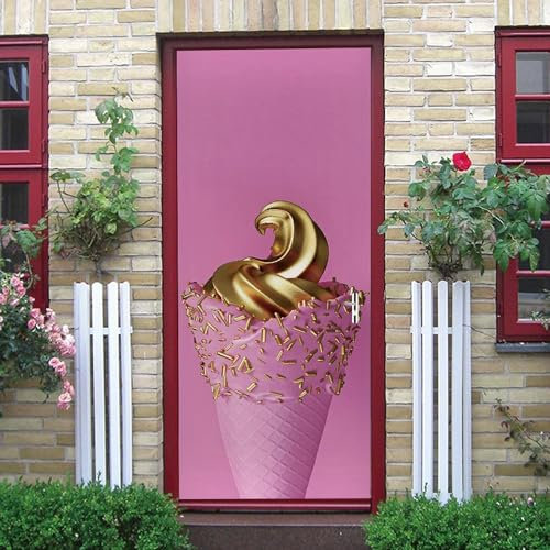 Türaufkleber Selbstklebend 3D Rosa Eis 77 X 200 Cm Tapeten Türtapete Türposter Türfolie Klebefolie Von Trendwände Abnehmbar Fototapete Wohnzimmer Schlafzimmer Haus Dekoration - Türfoto -2U7B8E5Z8Q5O0U
