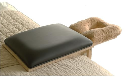 FOSSICS Multi Massage Table for Home Mattress Top or Floor Use | Adjustable Height for Mattresses Up to 14 | Deluxe Face Pillow | Patented Design | Home & Family Massage Made Easy [Beige]