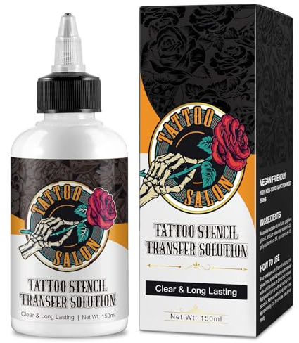 FONPOO Tattoo Transfer Gel, 150ml langlebiges und klares Tattoo Transfer Creme, Tattoo-Schablonenzubehör für Tattoo-Transfer-Maschinen-Tattoo-Zubehör