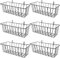 GBACHOOSE 6 cestas de malla con ganchos, 23 x 10 x 7,5 cm, cestas de almacenamiento de alambre, color negro, cesta de metal pequeña para oficinas, cocinas, baños, color negro