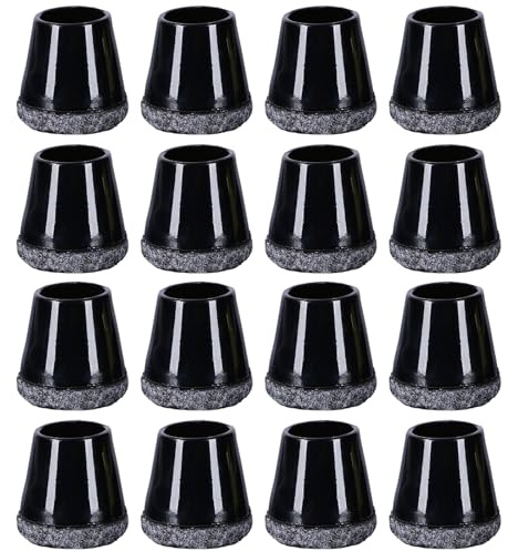 Stuhlbeinkappen Schutzkappen Für Stuhlbeine 16 Stück Fit 15-18mm | Hochwertiges TPR, 5mm Filz, Fit 15-18mm, Silikon Stuhlbeinschoner