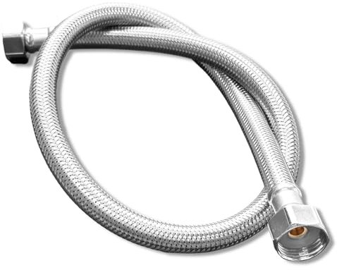 1PCS Flexible Pipes for Bathroom/Kitchen/Toilet Taps British Standard Pipe 1/2 x 1/2 BSP Fitting 700mm