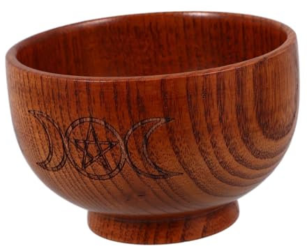 PRETYZOOM Cuenco Ritual De Madera Lunar Decoración Altar Candelabro Decoración Hogar