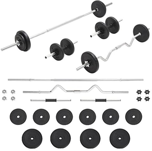 Home Garden,Langhantel- und Kurzhantel-Set, 30 kg