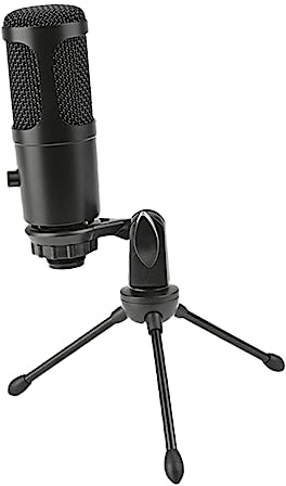 MOLUCKFU 1set Microfono Condensatore Usb Con Treppiede Registrazione Professionale e Versatile Materiale Metallico Durevole Facile Da Installare Per Streaming e Karaoke