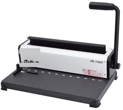 YQVEOT Bindemaschine, JD-130T Zehn-Loch Klemme Bindung Stanzmaschine Vertrag Ausschreibung Datei Stanzen 10-Loch Bindung Maschine A4 Draht Bindung Maschine für Zuhause, Büro