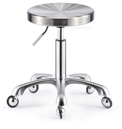 Ergonomischer Bürohocker mit Rollen, drehbarer Kosmetikhocker mit blauem Kunstledersitz, höhenverstellbar von 45–58 cm, Tragkraft 160 kg, Sattelhocker mit Neigungsfunktion und Rückenlehne for Friseure