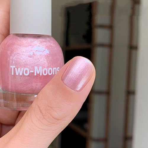 Pearl Nail Polish - Pink Nail Varnish Quick Dry - 10ML Pearlescent Nail Polish Shimmer Glitter Nail Varnish - Shell Shine Mermaid nail polish Nail Art DIY Manicure Gift for Women