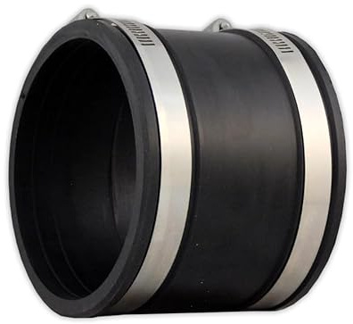 Flexible Rubber Coupling 3-1/2 Inch – Heavy-Duty Pipe Connector with Stainless Steel Clamps – Fits 3.5” PVC, ABS, Cast Iron & Copper Pipes – Leak-Proof, Easy to Install, Plumbing Fitting