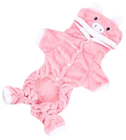 ibasenice Wintermantel Für Hunde Schwein Aus Weichem Fleece Warmes Haustierkostüm Winterbekleidung Für Kleine Und Mittlere Hunde