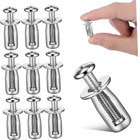 OFFSCH 10 Piezas Tuercas de Expansión Huecas con Tornillo Anclaje de Puerta Cavidad Metálica Fijación Resistente para Puertas Huecas Instalación y Adaptable
