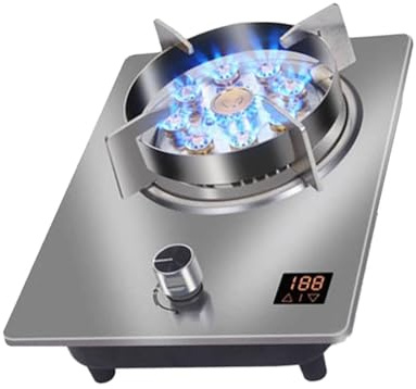 Cuisinière À Gaz 7,2 KW 1 Feu - Cuisinière À Gaz En Acier Inoxydable, Avec Minuterie, Cuisinière De Table Et Encastrée, Taille De Flamme Réglable, Cuisinière De Camping(NG)