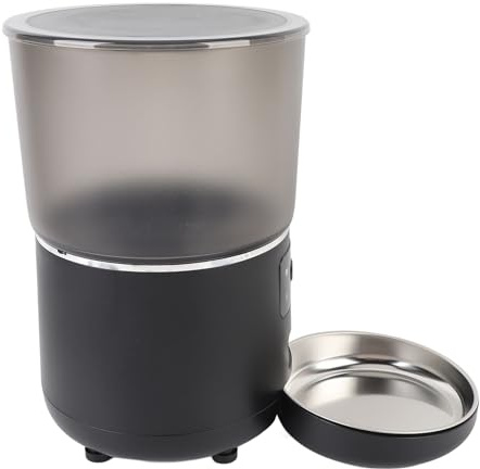 BONKZEBU Automatischer Katzenfutterautomat, Futteraufbewahrung mit Hoher Kapazität, Zeitgesteuerter Automatischer Katzenfutterspender, Anti-Verstopfungs-Design, Zeitgesteuerter Spender, (EU-Stecker)