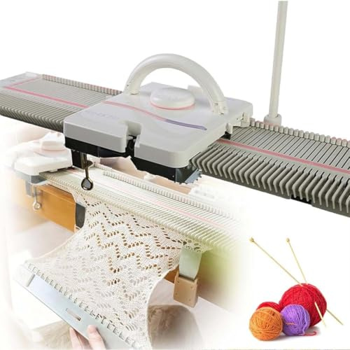 Macchina per maglieria piatta con accessori per filato per maglieria a mano, 150 punti, calibro 6,5 mm, facile da usare per progetti artigianali