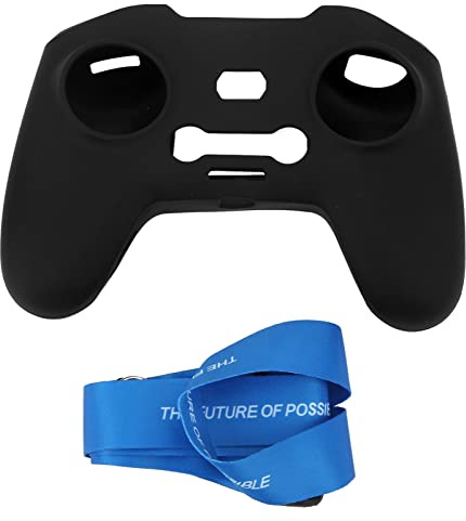 LIYJTK Coque de Protection en Silicone pour contrôleur, avec lanière, Housse de Protection pour Avata, Accessoires pour Drones télécommandés FPV (Bleue)