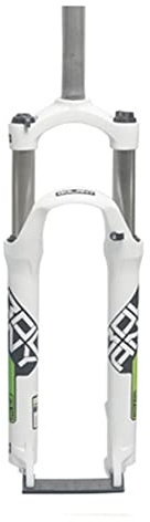 WIQUYBML Fourche Avant Suspendue pour VTT 26/27,5/29 Pouces, Alliage d'aluminium, Freins à Disque mécaniques, 2640 g (Blanc/Vert, 26 Pouces)