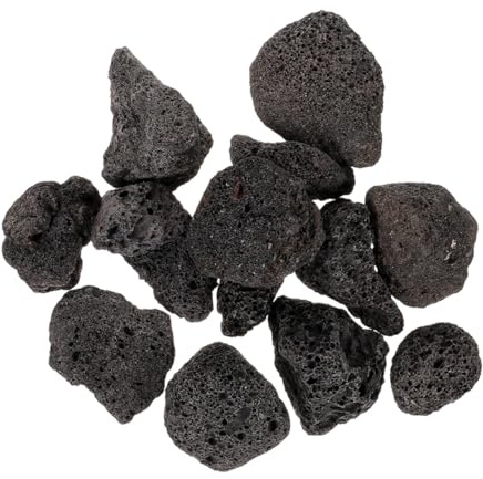Veemoon Natural Black Volcanic Rock Aquarium Lava Rock for Fish Tank Decoration Maintaining Sufficient Oxygen Levels 1 Bag Suitable for Fish Tank and Plant Use