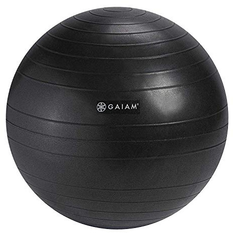 Gaiam Klassischer Stuhlball, extra 52 cm, Balance-Ball, Anthrazit