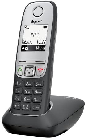 Gigaset A415, Schnurloses Telefon DECT, Freisprechfunktion, Kurzwahltasten, Einfacher Bedienung, Telefonbuch mit 100 Einträgen, Kontrastreiches Grafik Display und leichter Bedienung, schwarz