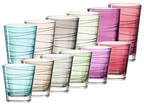 Leonardo Vario Struttura Lot de 12 verres à whisky et long drink Multicolore