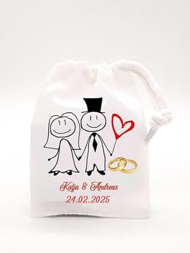 Kilala Hochzeitsgeschenk für Brautpaar Geschenkverpackung Geld-Geschenk Hochzeit Wunschname Heiratsdatum Hochzeitstag Eheringe
