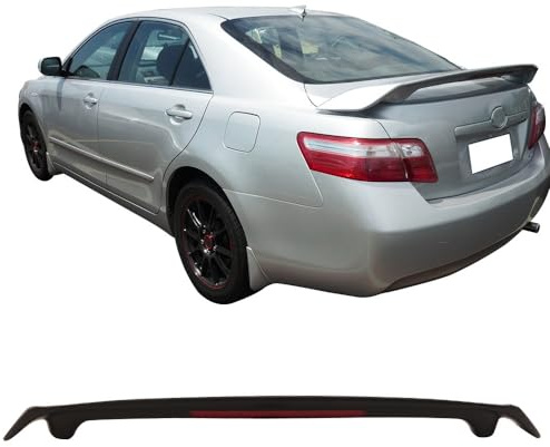 Trunk Spoiler Compatible with 2007-2011 Toyota Camry, JDM Style Matte Black ABS Added On Rear Lip Wing by IKON MOTORSPORTS, 2008 2009 2010