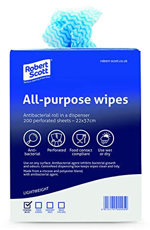 200X Jantex Antibacterial All Purpose Cloth Blue Home Kitchen Cleaning Wiping